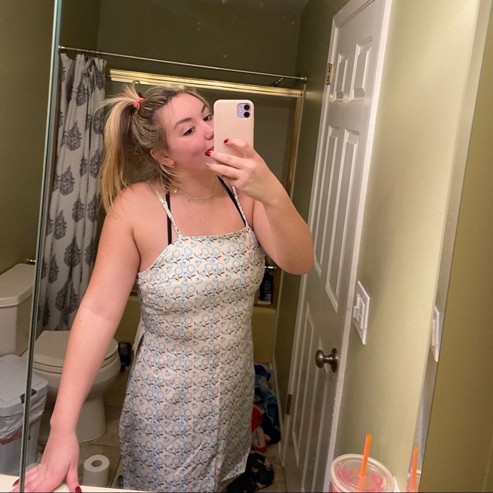 Zaful tie-back patterned dress